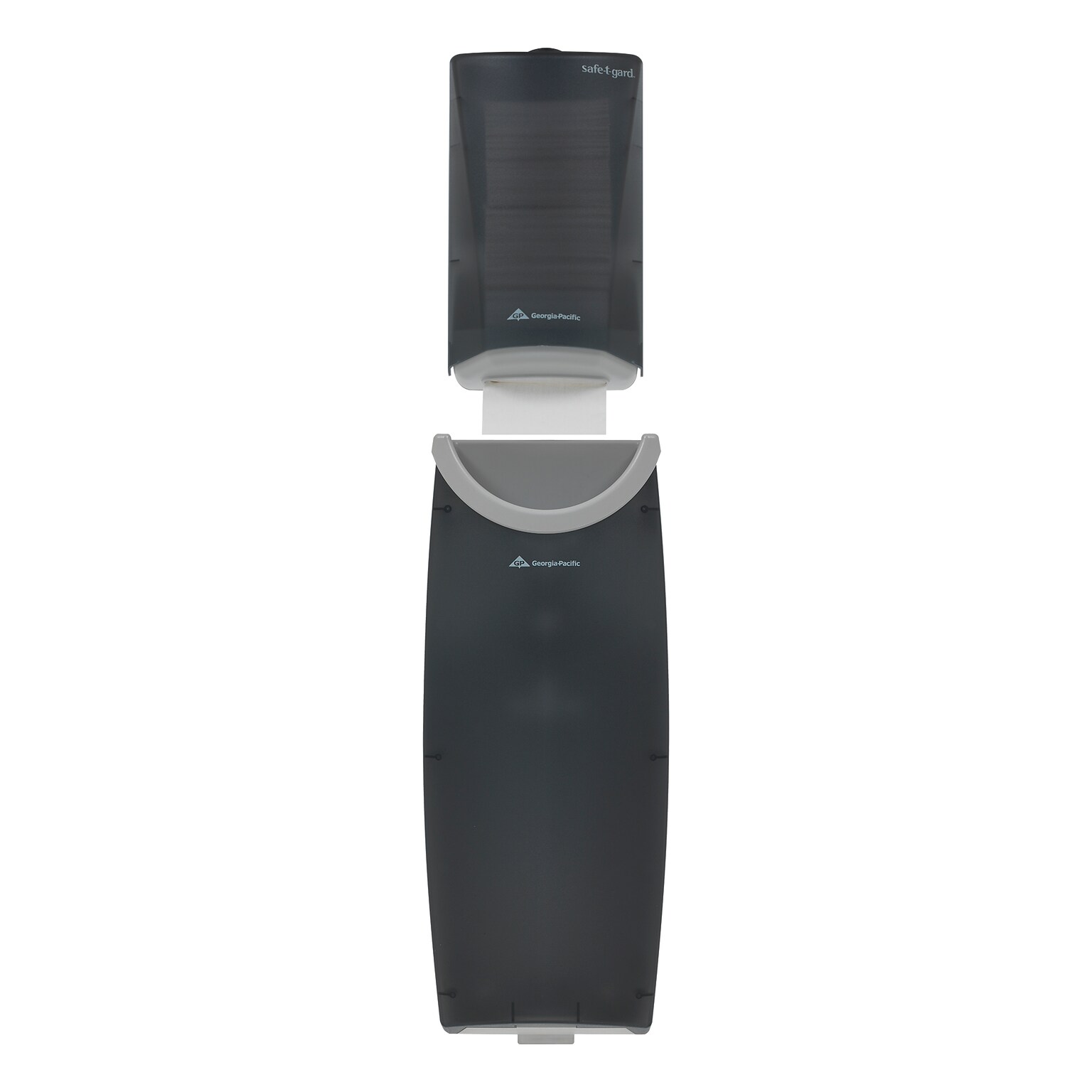 GP Safe-T-Gard™ Translucent Smoke Door Tissue Dispenser and Trash Receptacle, 6.600W x 4.000D x 11.000H