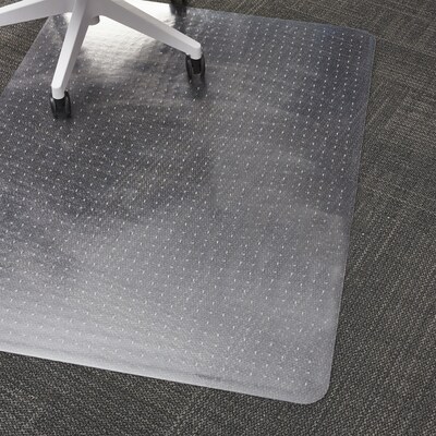 Quill Brand® Carpet BerberMat Chair Mat, 45 x 53, Crystal Clear (20232-CC)