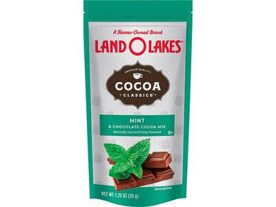 Land O Lakes Cocoa Classics Mint & Chocolate Hot Cocoa, 1.25 oz., 72/Carton (B201-W1375)