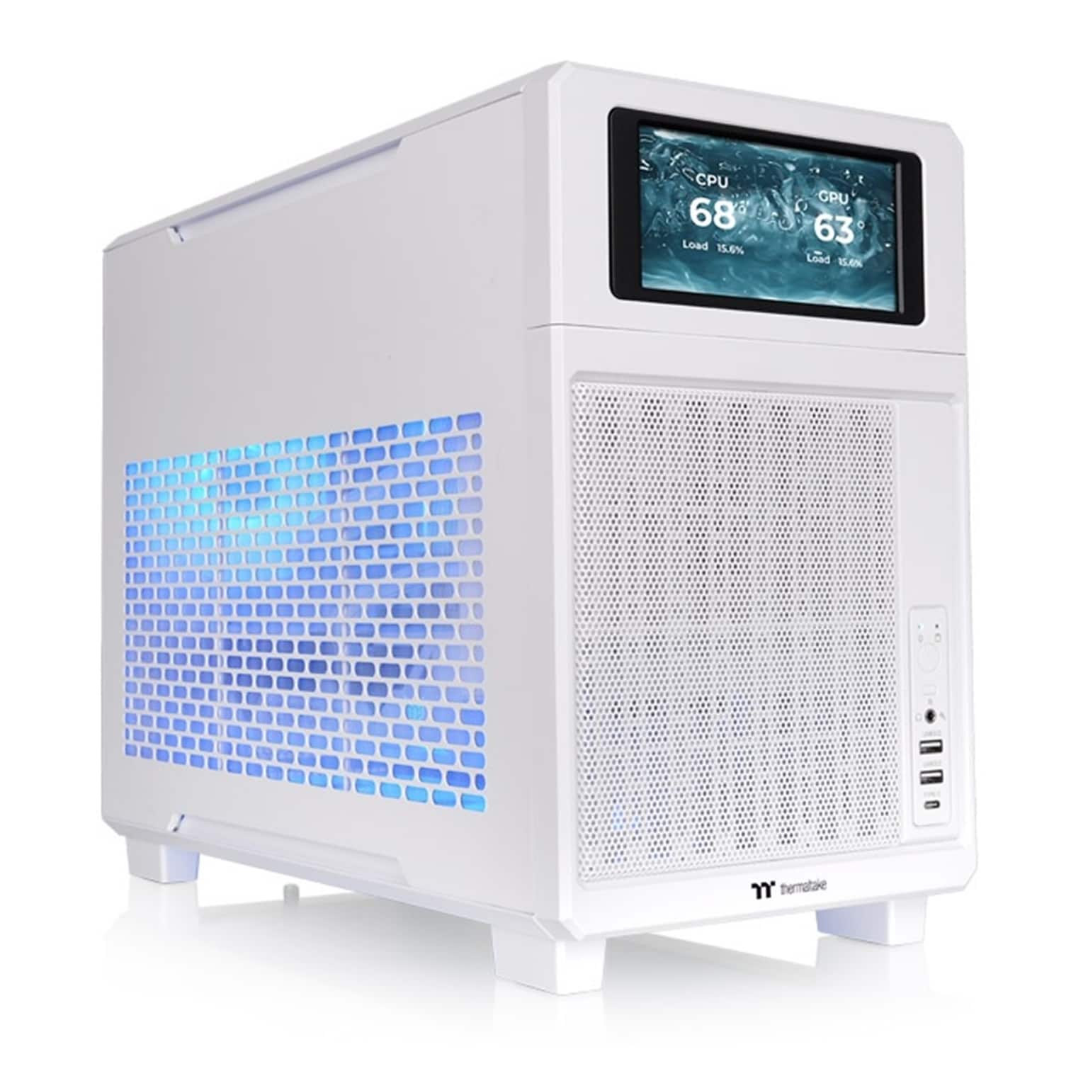 Thermaltake TR200 Micro-ATX Micro Chassis Computer Case, Snow (CA-11L-00S6NN-01)