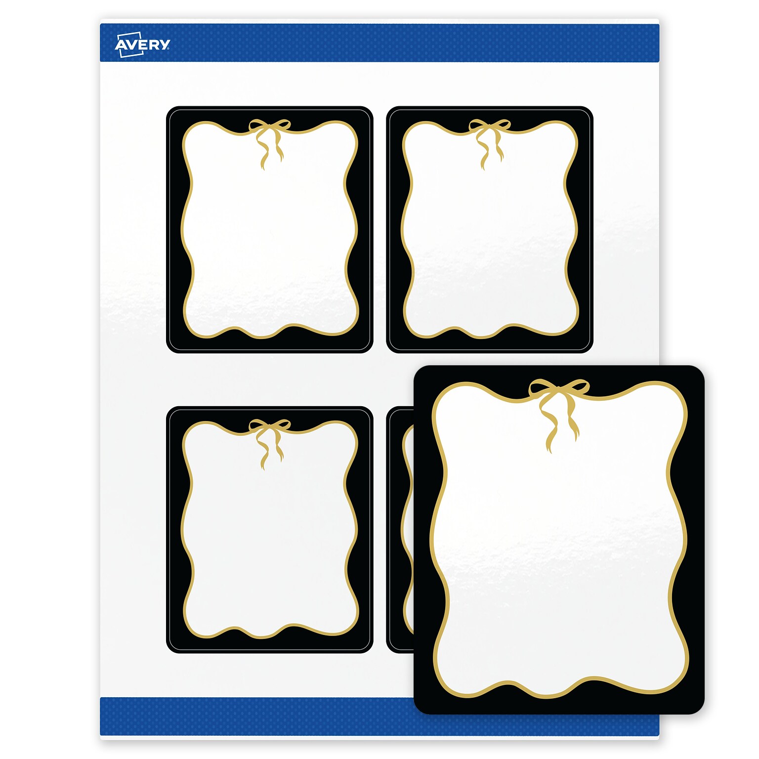 Avery Rectangle Laser/Inkjet Multipurpose Labels, 4 x 3-1/3, White, 40/Pack (19479370857)