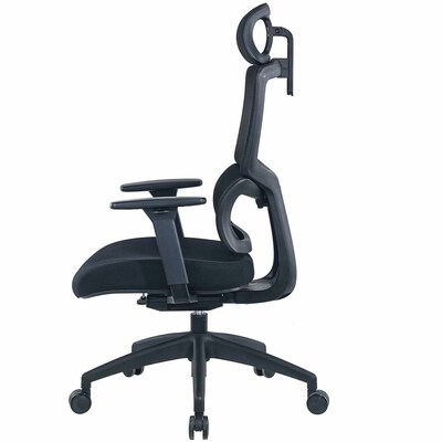 Lorell Ripley Ergonomic Mesh Swivel Executive Chair, Black (LLR63202)
