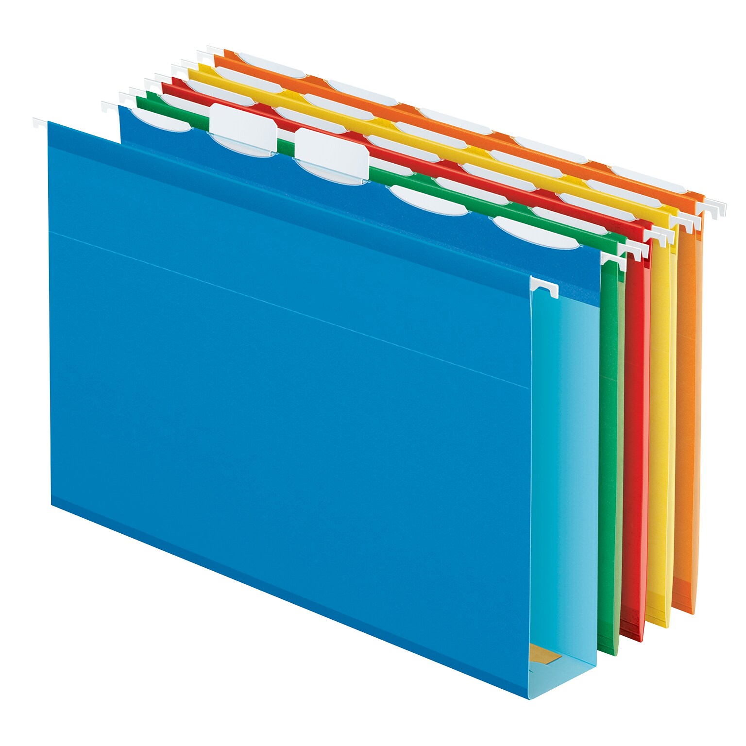 Pendaflex Ready-Tab Extra Capacity Reinforced Hanging File Folders, 5-Tab, Letter Size, Assorted Colors, 20/Box (PFX 42700)