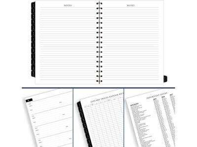 2025 AT-A-GLANCE Executive 8.75" x 6.5" Weekly & Monthly Appointment Book Refill, White/Black (70-908-10-25)