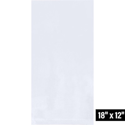 12 x 18 Layflat Poly Bag, 1.5 Mil, Clear, 1000/Carton (PB205)
