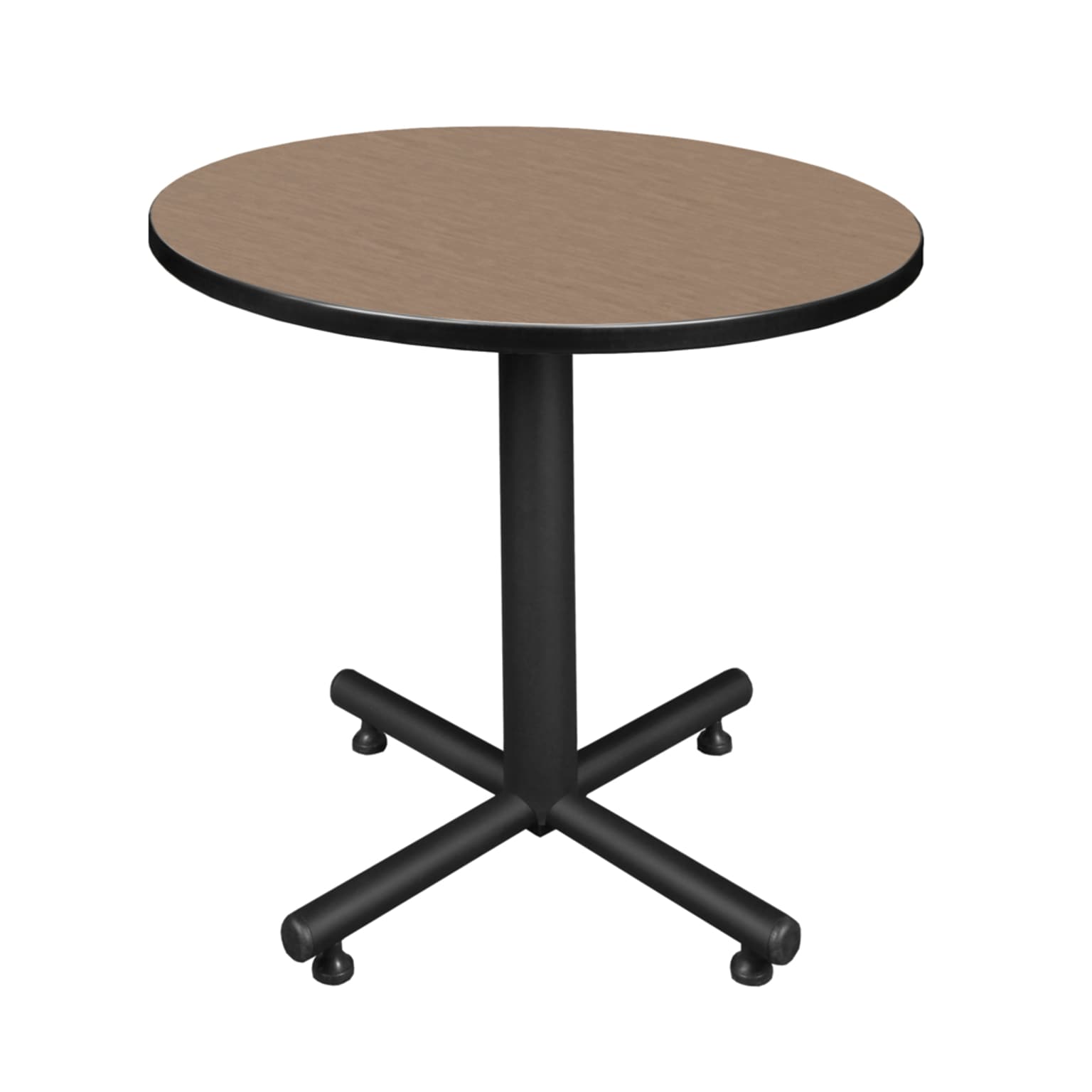 Regency Kobe 30 Round X-Base Breakroom Table, Noble Oak (TKB30RNDNO)