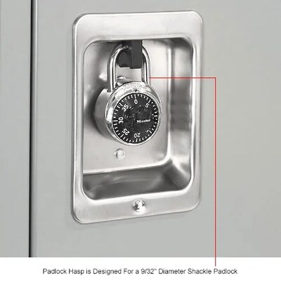 Global Industrial Infinity 2-Tier 6-Door Locker, 36"W x 18"D x 78"H, Gray (968269GY)