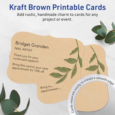Avery Integrated Cards, 6 x 9, Matte Kraft Brown, 10/Pack (95354)