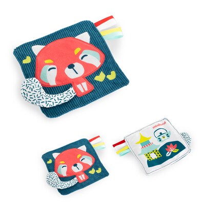 MINILAND Feel to Learn: Crinkly Sensory Paper Red Panda, Multicolored (MLE97322)