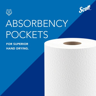 Scott Recycled Paper Towels, 1-ply, 128 Sheets/Roll, 20 Rolls/Pack (41482)