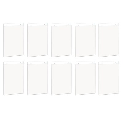 Staples Sign Holder, 8.5" x 11", Clear Acrylic, 10/Carton (ST62656)