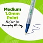 BIC Ecolutions Clic Stic Retractable Ballpoint Pens, Medium Point, Blue Ink, Dozen (CSEM11BE)