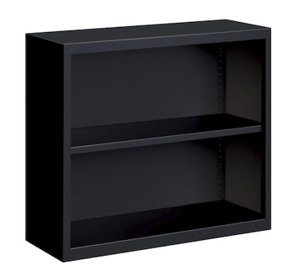 Lorell Fortress Series 2-Shelf 30 Bookcase, Black (LLR41282)