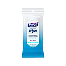 PURELL Hand Sanitizing Wipes, Clean Refreshing Scent, 20 Wipes/Pack, 12 Packs/ Carton (9124-12-CMR)
