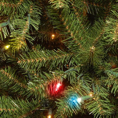 National Tree Company Aspen Spruce Artificial Christmas Tree, 7.5 ft., Multicolor Lights (AP7-301-75)