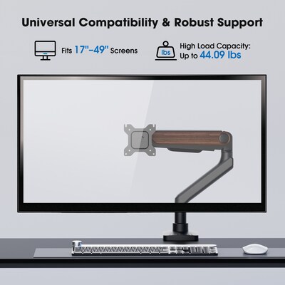 FlexiSpot MA9 Premium Single Monitor Mount, Up to 49" Monitor, Black (MA9-S-DP-US)