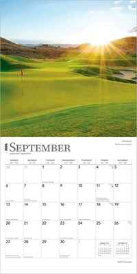 2026 BrownTrout Golf Courses 12" x 12" Monthly Wall Calendar (9798330703517)
