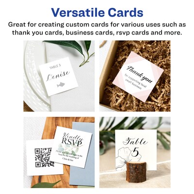 Avery Business Cards, 2.5 x 2.5 , Matte White, 450/Box (95271)