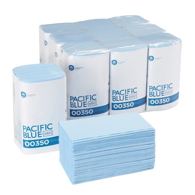 Pacific Blue Select S-Fold Windshield Paper Towels, 2-Ply, 250 Sheets/Pack, 9 Packs/Carton (00350)