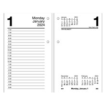 2024 AT-A-GLANCE Recycled 6 x 3.5 Daily Desk Calendar Refill, White/Black (E717R-50-24)