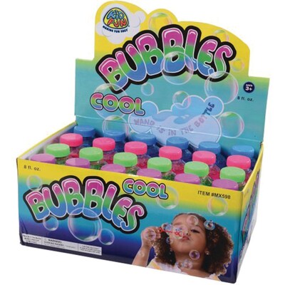 US Toy Bubbles, Assorted Colors, 24/Pack (NL584)