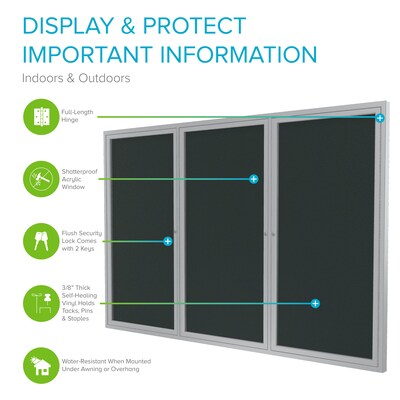 Ghent Vinyl Bulletin Board, Satin Frame, 6 x 4 (PA34872VX-183)