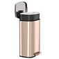 iTouchless SoftStep Stainless Steel Step Trash Can with AbsorbX Odor Control System, Rose Gold, 13.2 Gal. (PC13RRG )