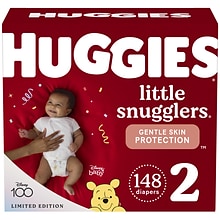 Huggies Little Snugglers Baby Diapers, Size 2, 148/Carton (49755)