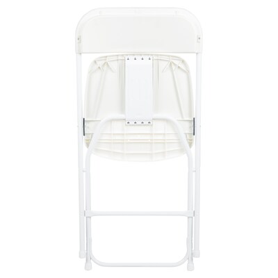 Flash Furniture Plastic Folding Chair, White, Set of 6 (6LEL3WHITE)