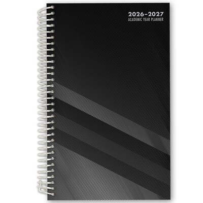 2026-2027 ELAN 5" x 8" Academic Weekly & Monthly Student Planner, Paperboard Cover, Black (HS-03-AY26-C1)