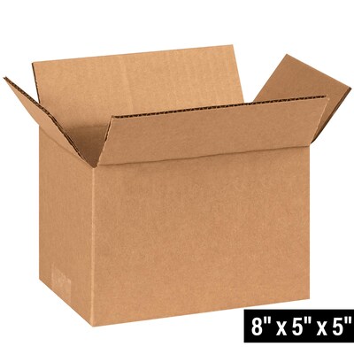 8 x 5 x 5 Shipping Boxes, 32 ECT, 25/Bundle (855)