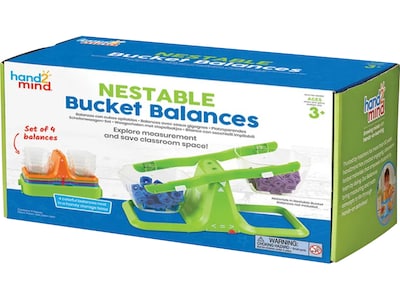 hand2mind Nestable Bucket Balances, 4/Set (93403)