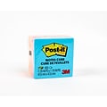 Post-it® Notes Cube, 2 in x 2 in, Assorted Bright Colors, 400 Sheets/Cube