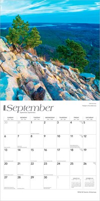 2026 BrownTrout Arkansas Wild & Scenic 12" x 12" Monthly Wall Calendar (9798330702152)