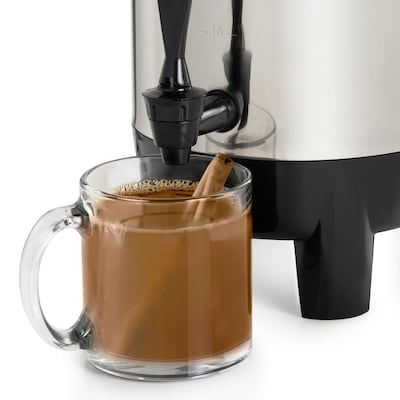 HomeCraft HCCU30SS 30-Cups Coffee Urn, Silver/Black