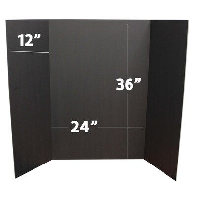 Flipside Poster Board, 36" x 48", Black, 10/Pack (30508-10)