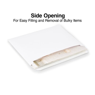 Staples® Wove Side-Opening Booklet Envelopes; 9 x 12, White, 100/Box (473009/19307)