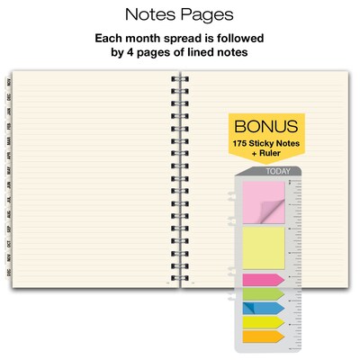 2026 Global Printed Products 5-Cover 8.5" x 11" Calendar Year Monthly Standard Planner, Paperboard Cover (NRY26-8511M-F)