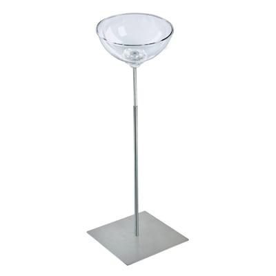 Azar 10 Bowl Floor Display, Silver/Clear (700971)