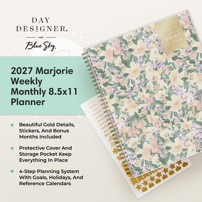 2027 Blue Sky Day Designer 8.5" x 11" Weekly & Monthly Planner (161681)