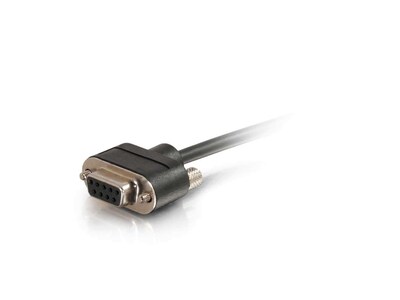 C2G Cables to Go 3' DB9 to DB9 Serial RS232 Cable with Low Profile Connectors, Male to Female, Black (52156)