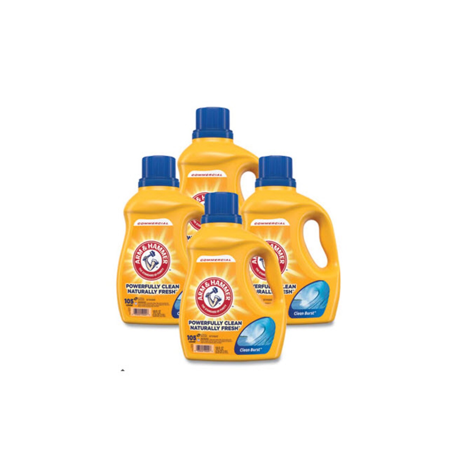 Arm & Hammer™ Dual HE Liquid Laundry Detergent, Clean-Burst, 105 oz., 4/Carton (CDC3320050024)