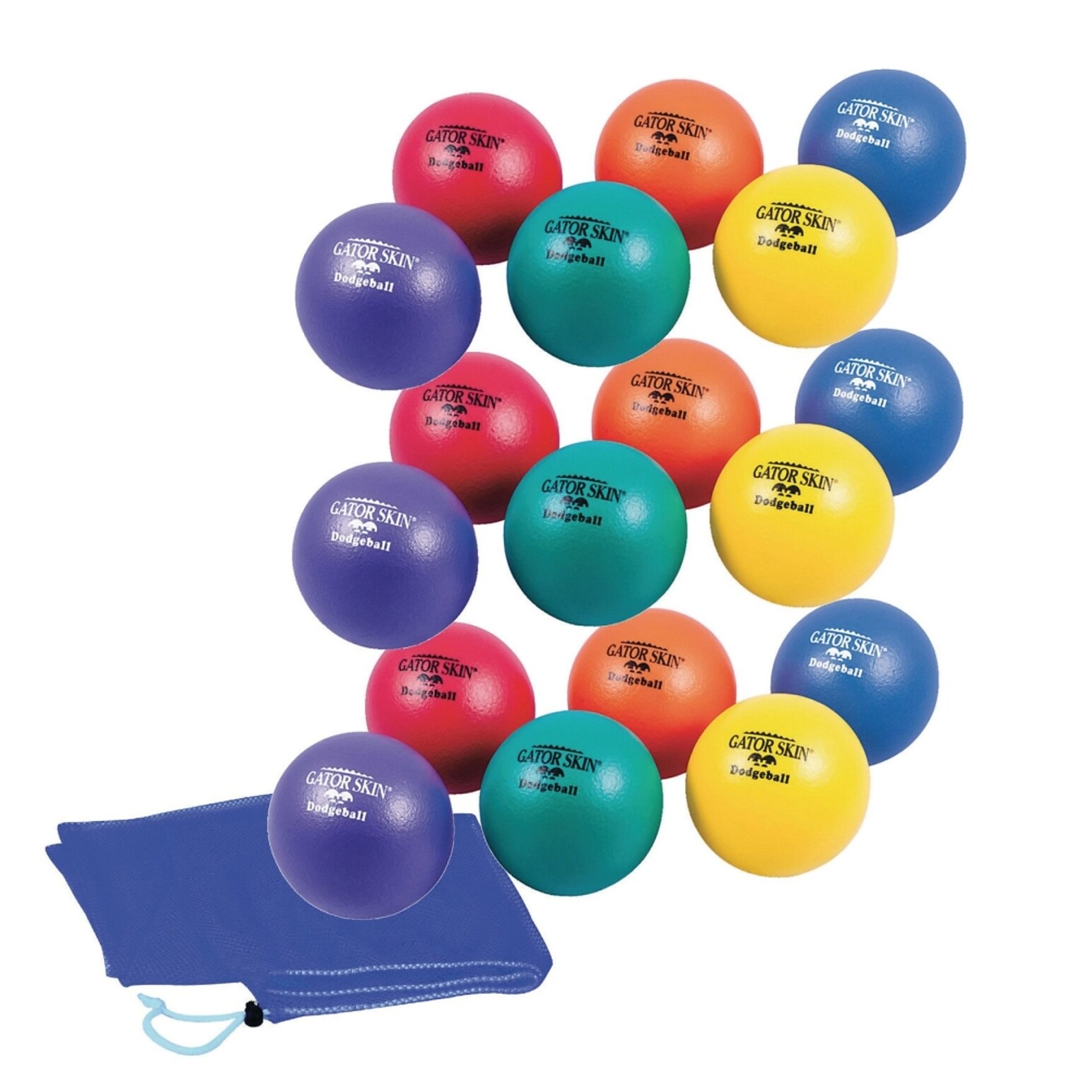 Gator Skin Elementary Dodgeball Easy Pack, Assorted Colors, 18/Pack (W15351)