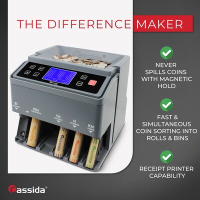 Cassida C-300 Coin Sorter, Gray (C-300)