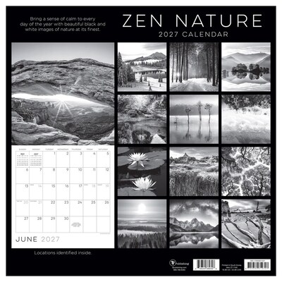2027 TF Publishing Zen Nature 12" x 12" Monthly Wall Calendar, Multicolored (27-1149)