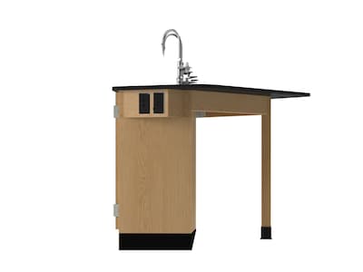 Diversified Woodcrafts Student Workstation with Sink, Oak Wood (2944K)