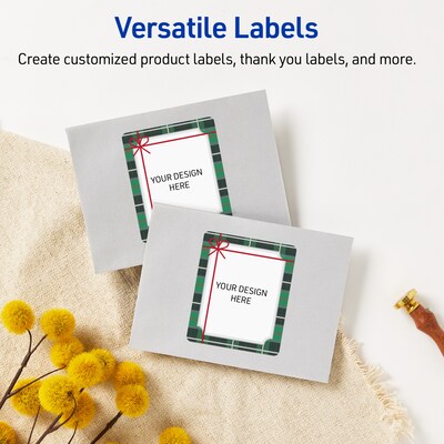 Avery Rectangle Multipurpose Labels, 4" x 3-1/3", White, 40/Pack (19479370405)