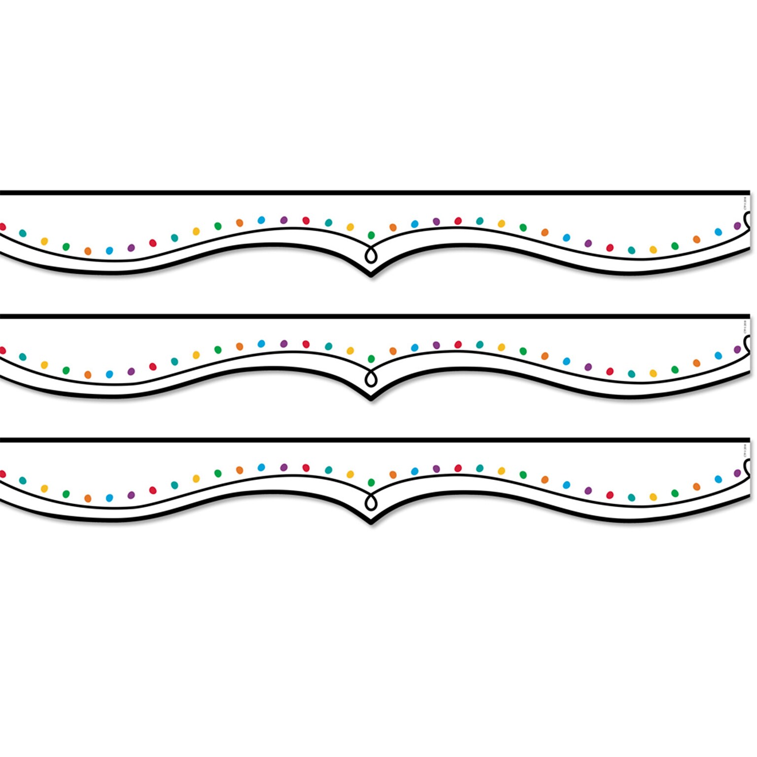 Creative Teaching Press EZ Border, 2.75 x 3 x 2, Color Dotted Swirl, 24/Pack, 3 Packs/Bundle (CTP10484-3)