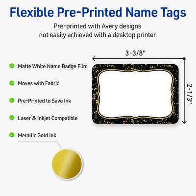 Avery Rectangle Laser/Inkjet Multipurpose Labels, 2-1/3 x 3-3/8, White, 80/Pack (19479370910)