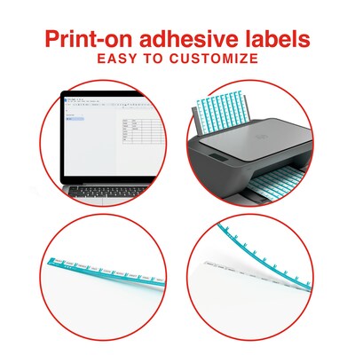 Staples Print & Apply Label Dividers, White, 12-Tabs, 5 Sets (ST63055)
